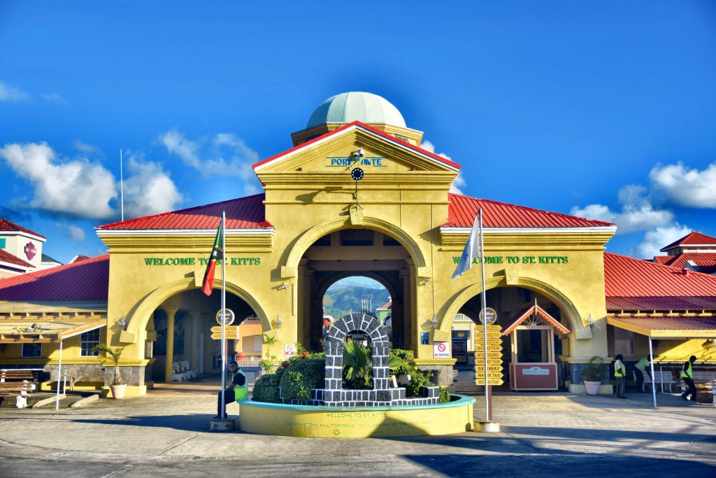Entrance to port area, St. Kitts