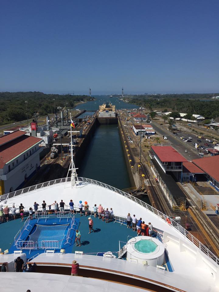 Oceana transiting the Panama Canal