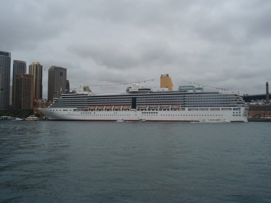 Arcadia on her world cruise in 2011
