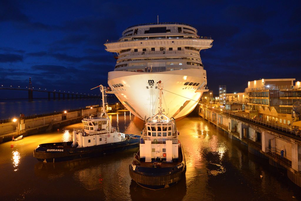 MSC Bellissima float out. Photo: MSC Cruises